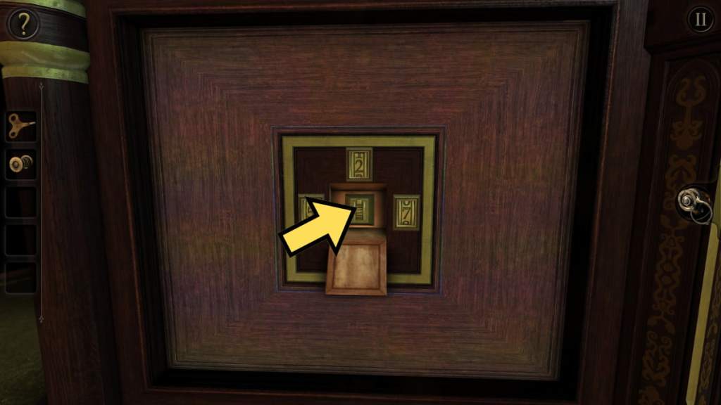 The switch unlocked by the number puzzle that reveals the next puzzle