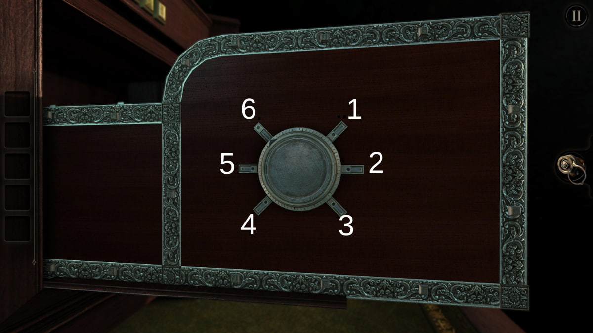 All of the sliders on the safe dial in the second chapter of the Room