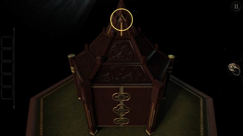 The location of the second clue for the symbol puzzle in The Room Chapter 1 walkthrough