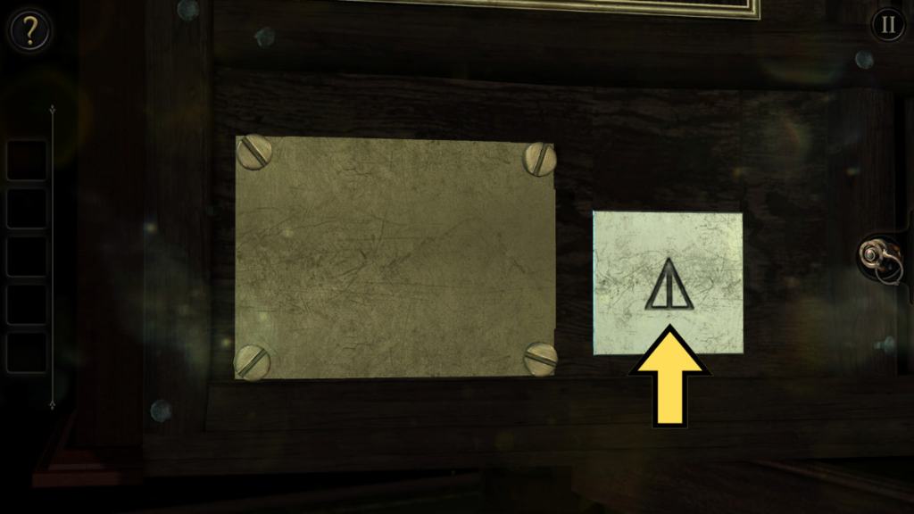 The location of the Triangle button in The Room