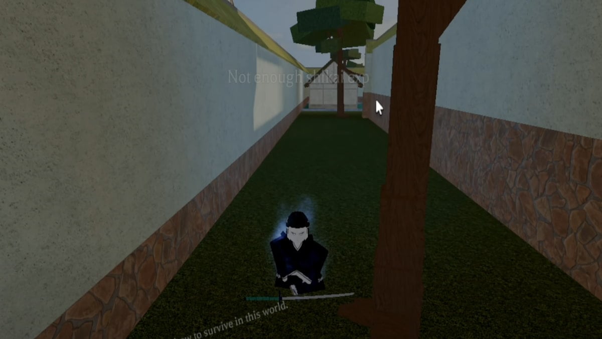 A player meditating in Type Soul