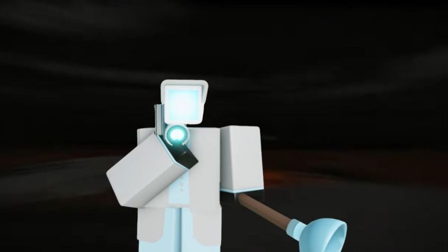 UTR 2 character holding plunger in the hand