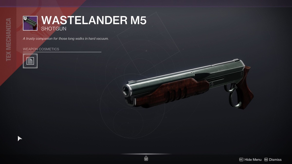 Wastelander M5 Shotgun in Destiny 2