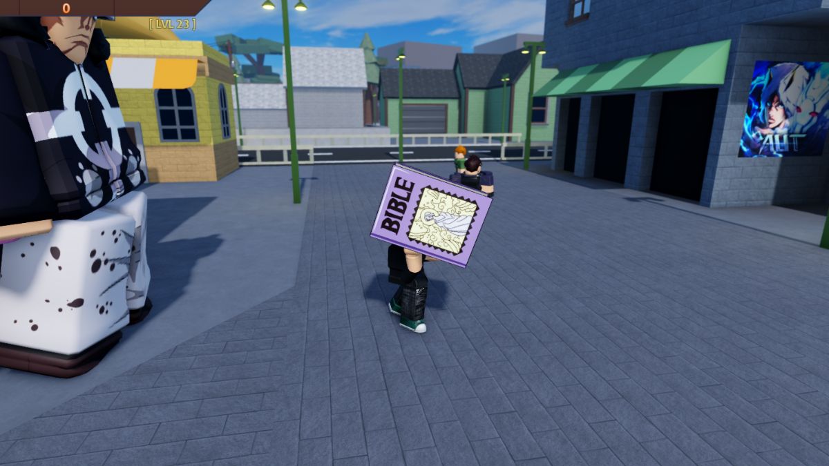 Player bringing a book to Kuma in AUT