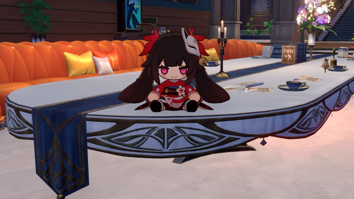 Honkai: Star Rail sparkle doll sitting on a table
