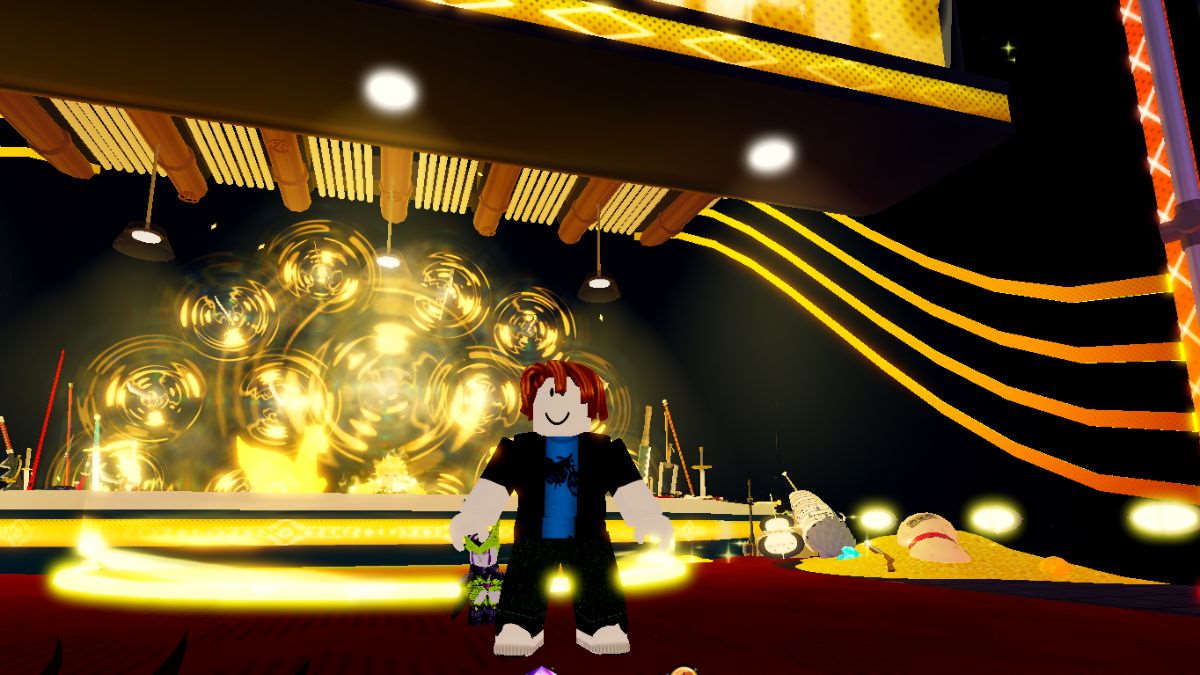 Player standing in front of summons stand in Anime Impact