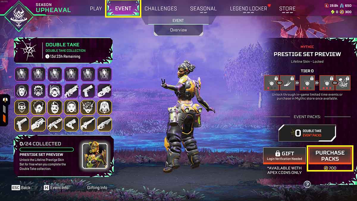 Apex Legends Double Take event collection menu