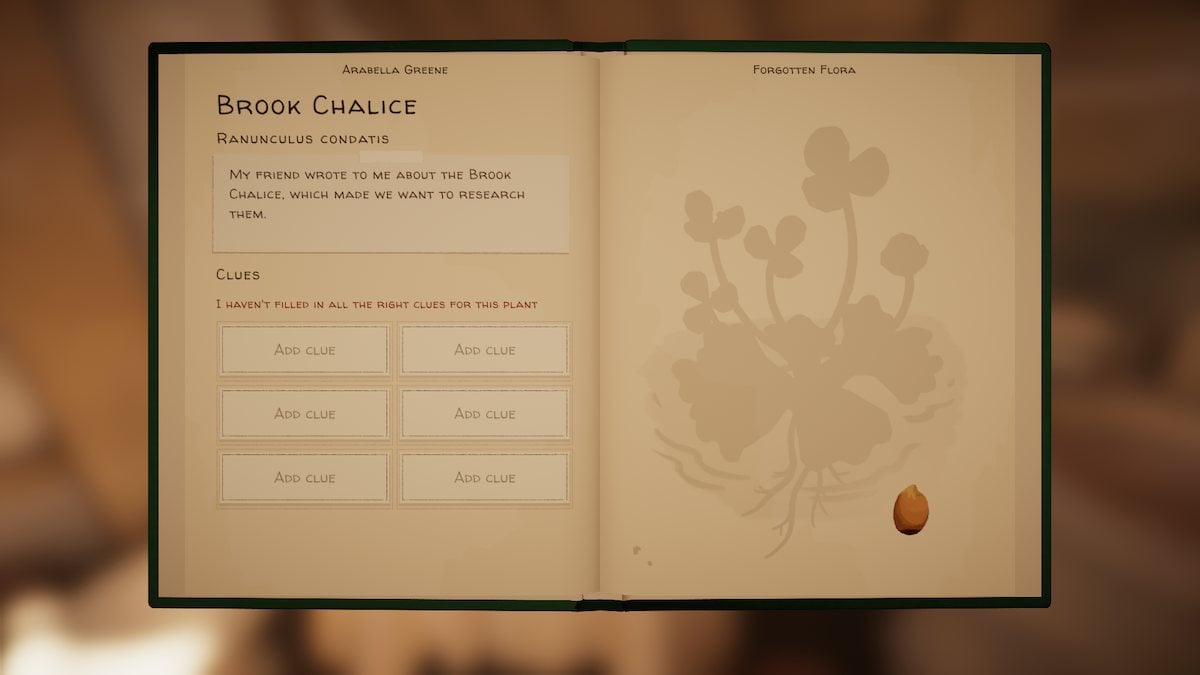 Brook Chalice page in Botany Manor. 