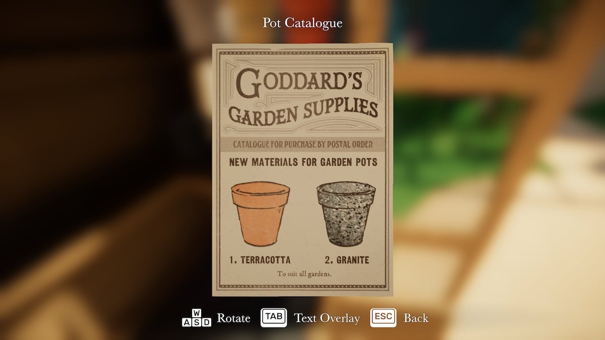Pot catalogue in Botany Manor.