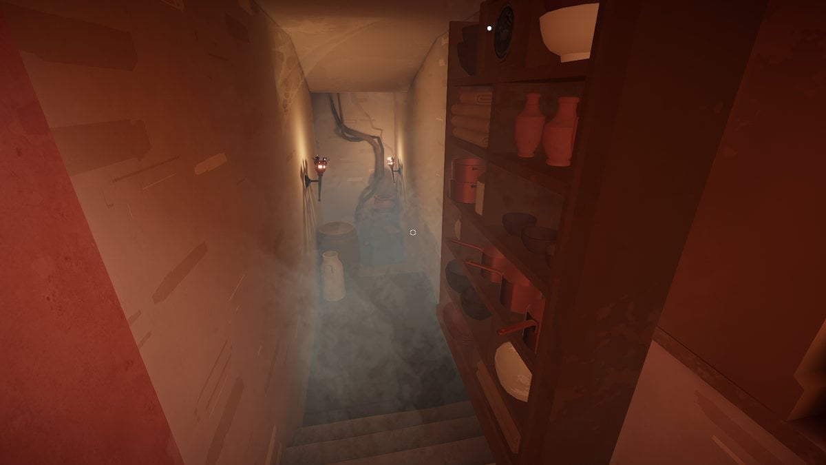 Hidden passage from the pantry in Botany Manor. 