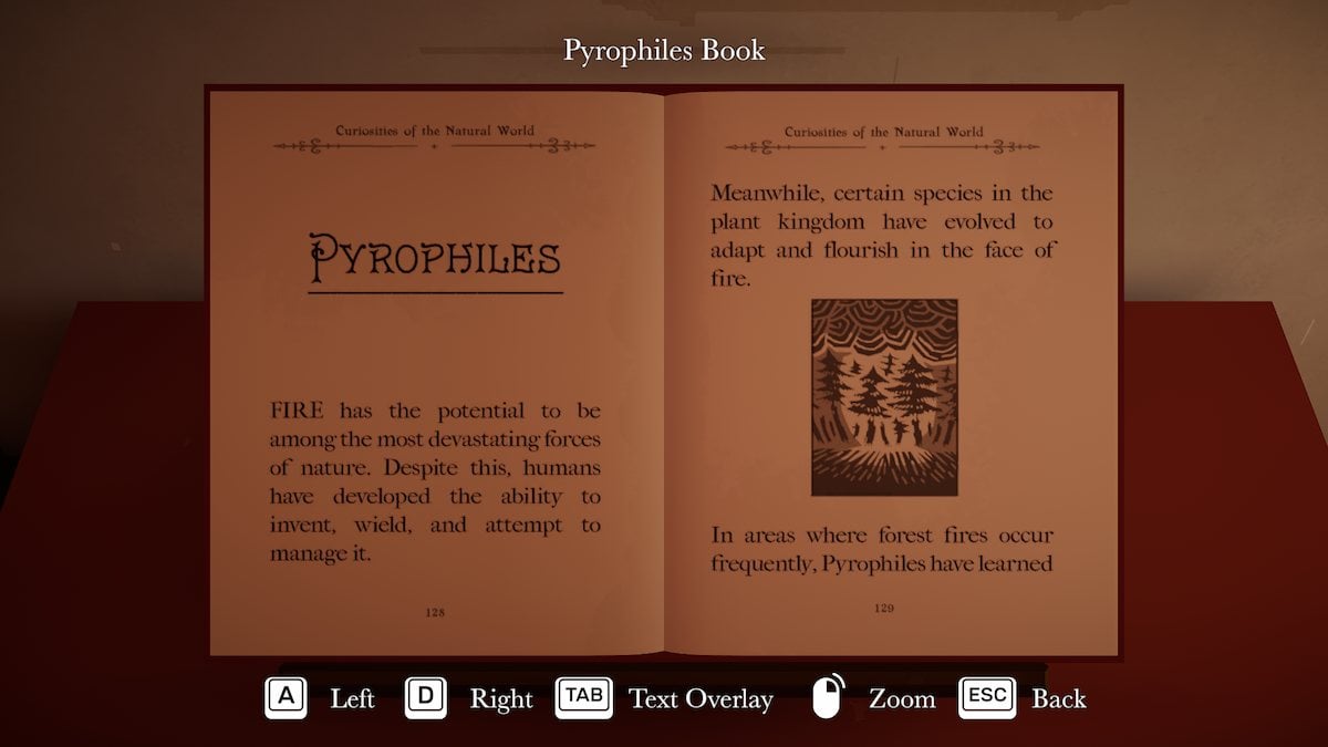 Pyrophiles book in Botany Manor. 