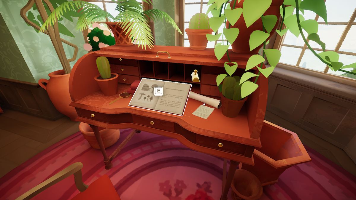 The study desk in Botany Manor. 