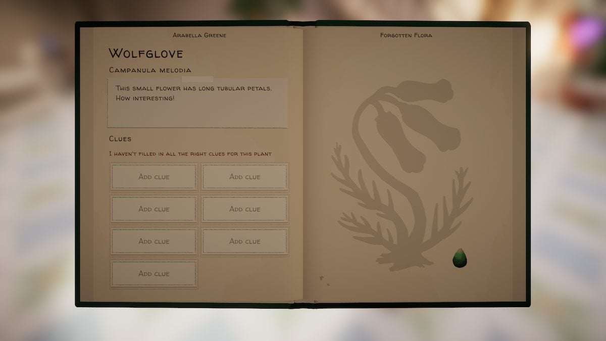 The wolfglove plant page in Botany Manor.