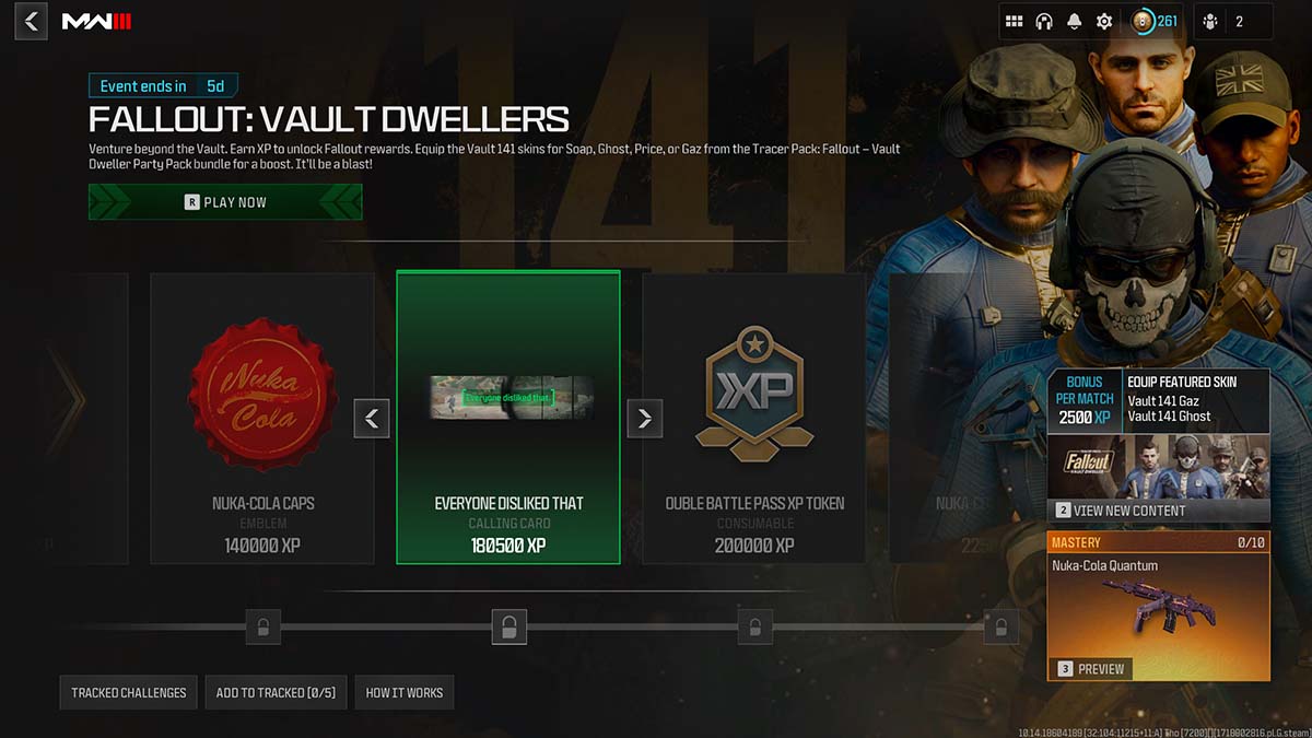 Call of Duty MW3 Fallout event reward