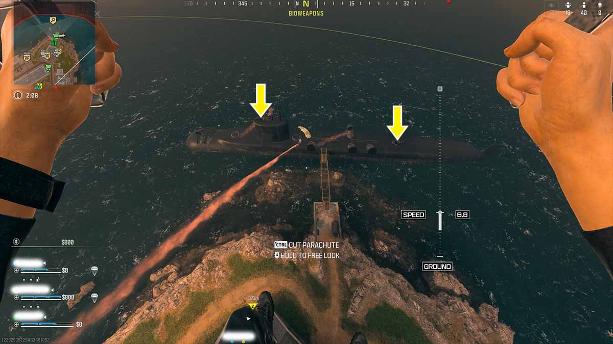 Call of Duty Rebirth Island map submarine