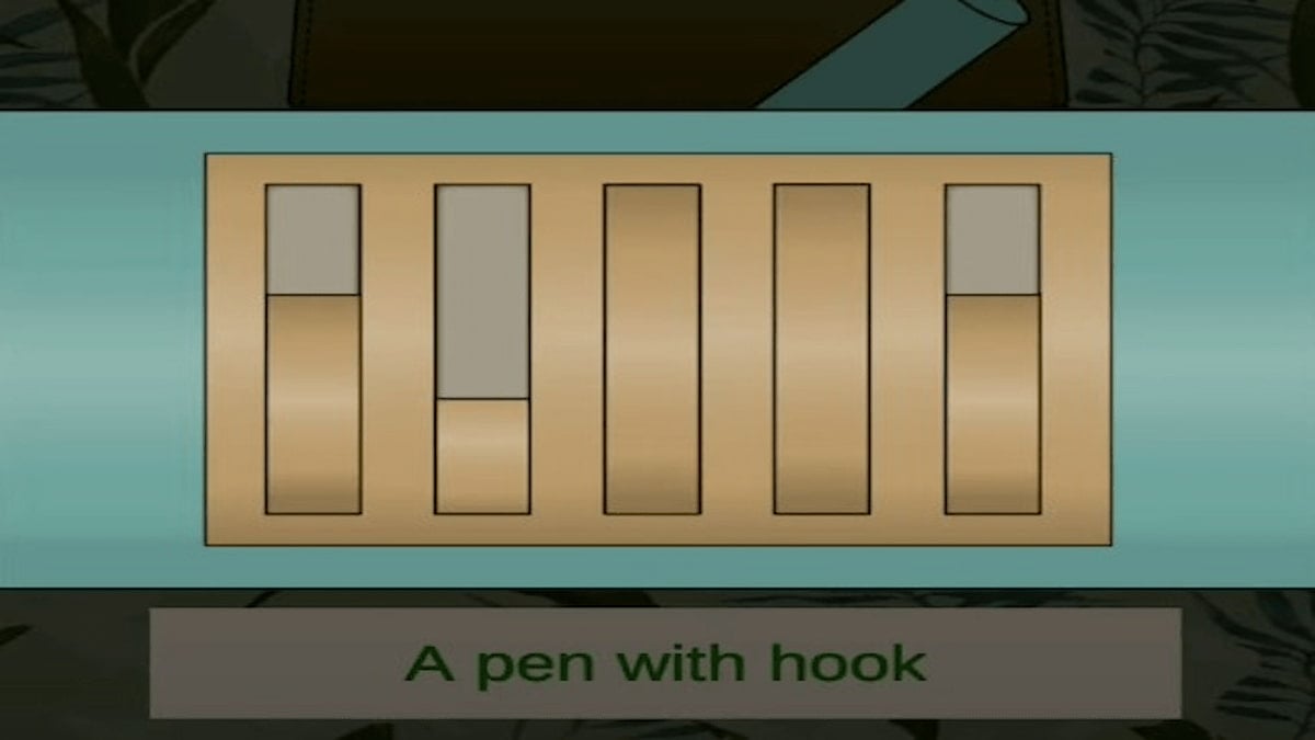 Pen levels in closet bacon his escape room