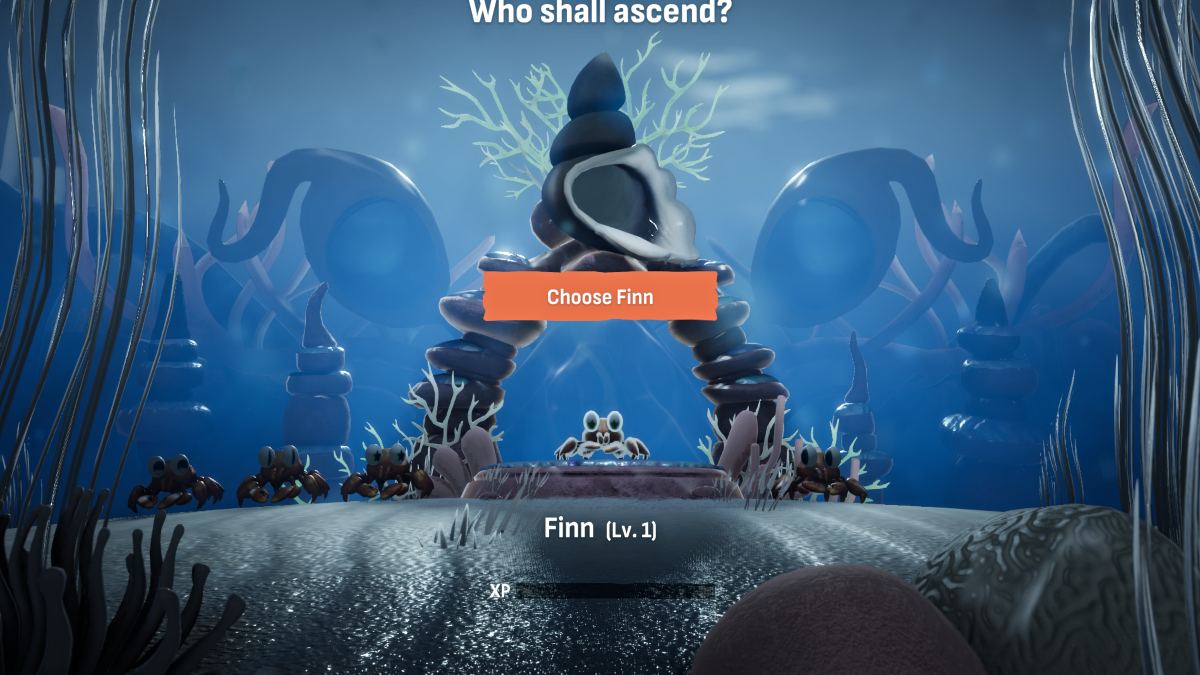 Crabling ascend menu in Crab God