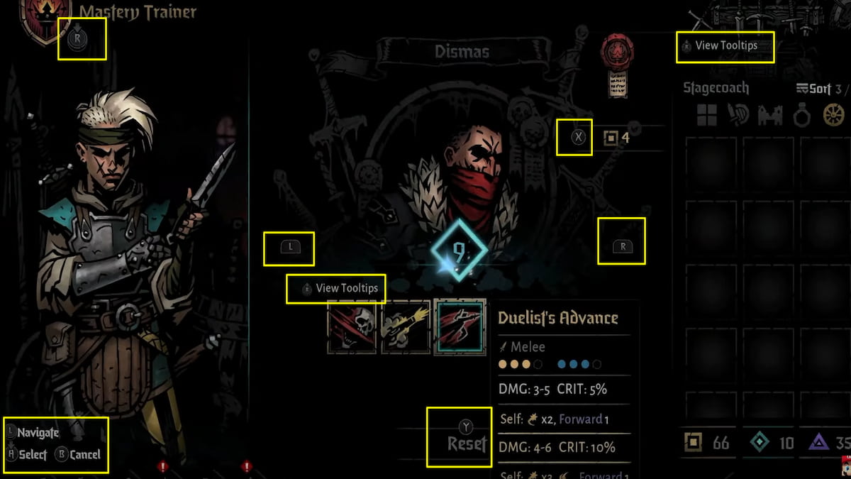 Darkest Dungeon 2 Switch button controls