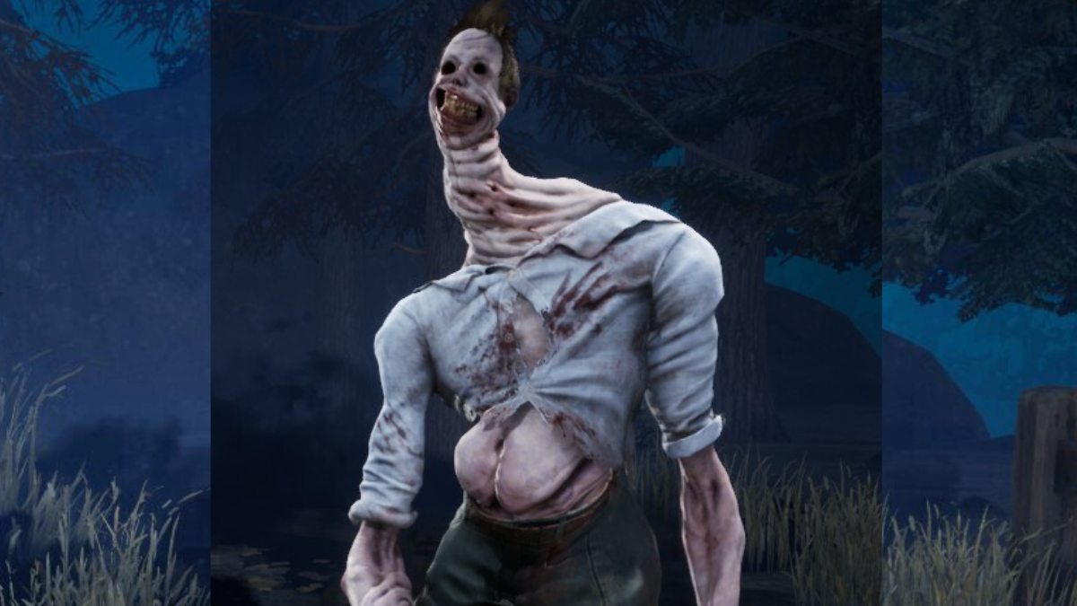 The Unknown standing in the lobby of Dead by Daylight