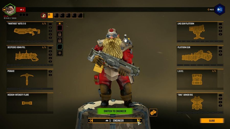 Deep Rock Galactic Engineer class