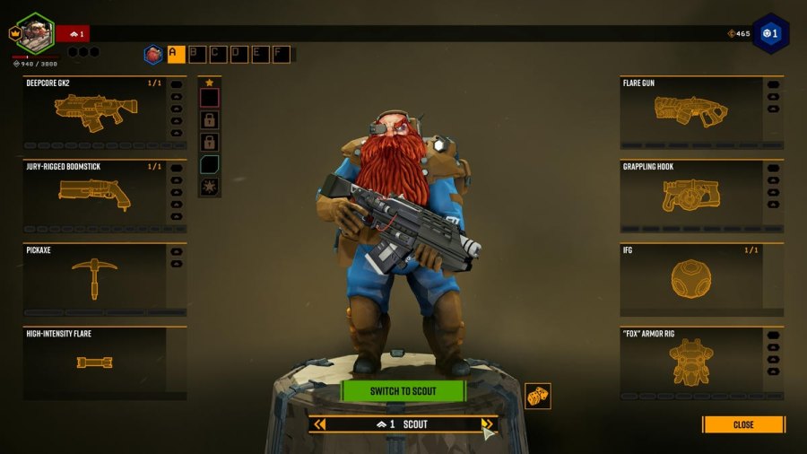 Deep Rock Galactic Scout class