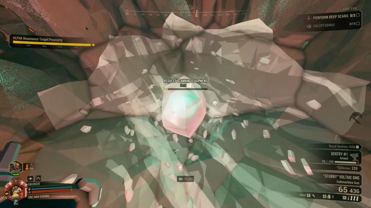 Deep Rock Galactic Deep Scan mission resonant crystal