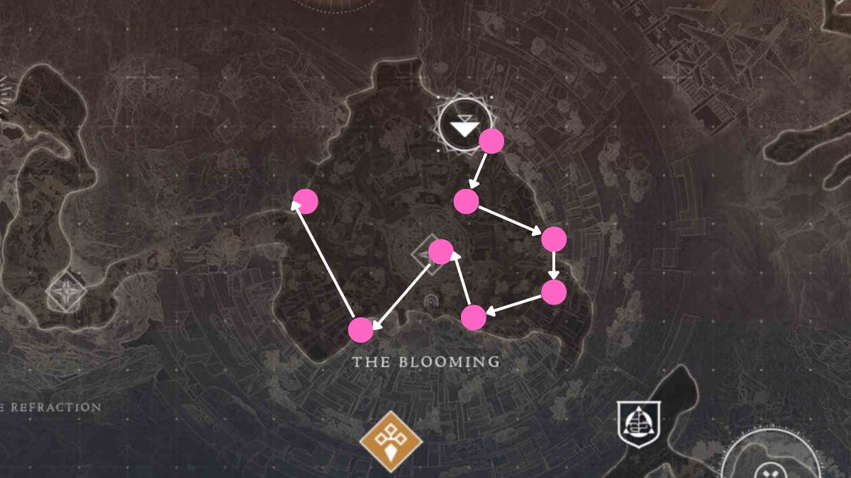 All pen locations in the Blooming area in Destiny 2