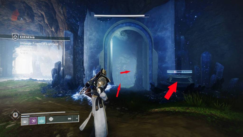 Clues to both the keyhole and the shield in Destiny 2.