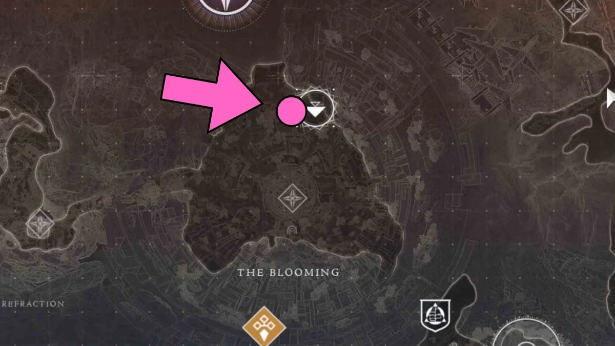 Overthrow location in the Blooming in Destiny 2