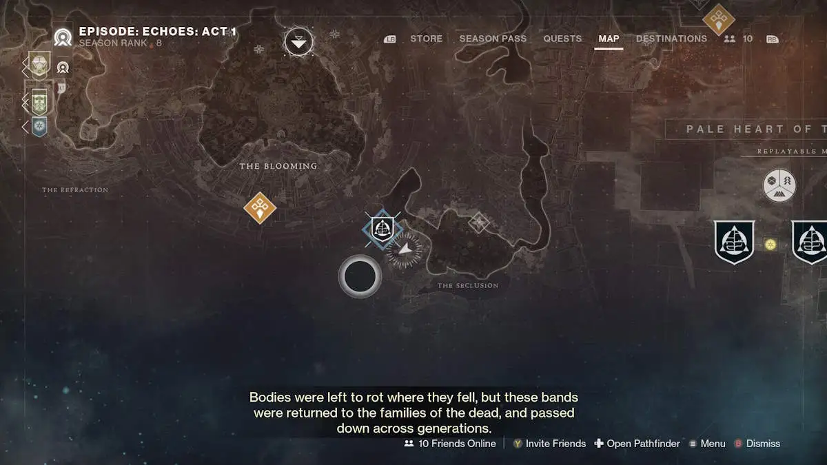 Destiny 2 Prismatich Fragments chest location map