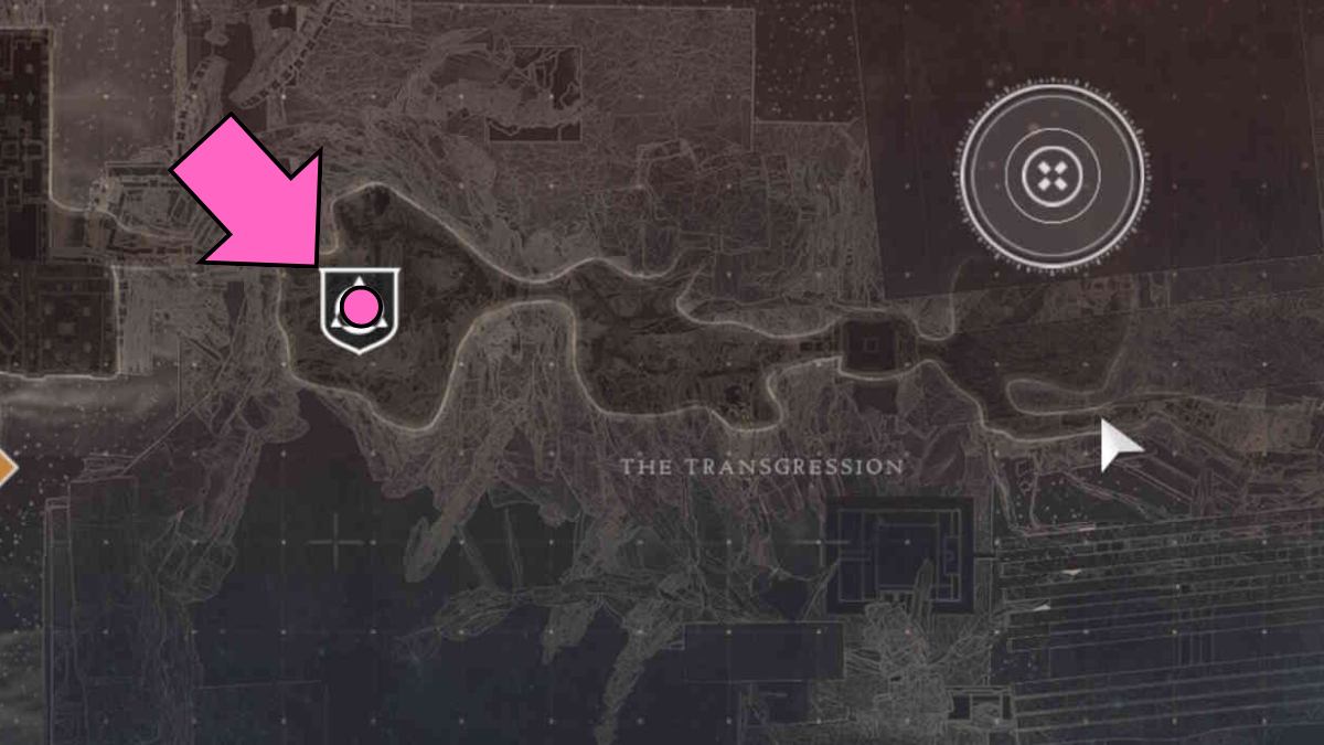 Map location of the Cyst activity Smothering Darkness in Destiny 2 The Final Shape