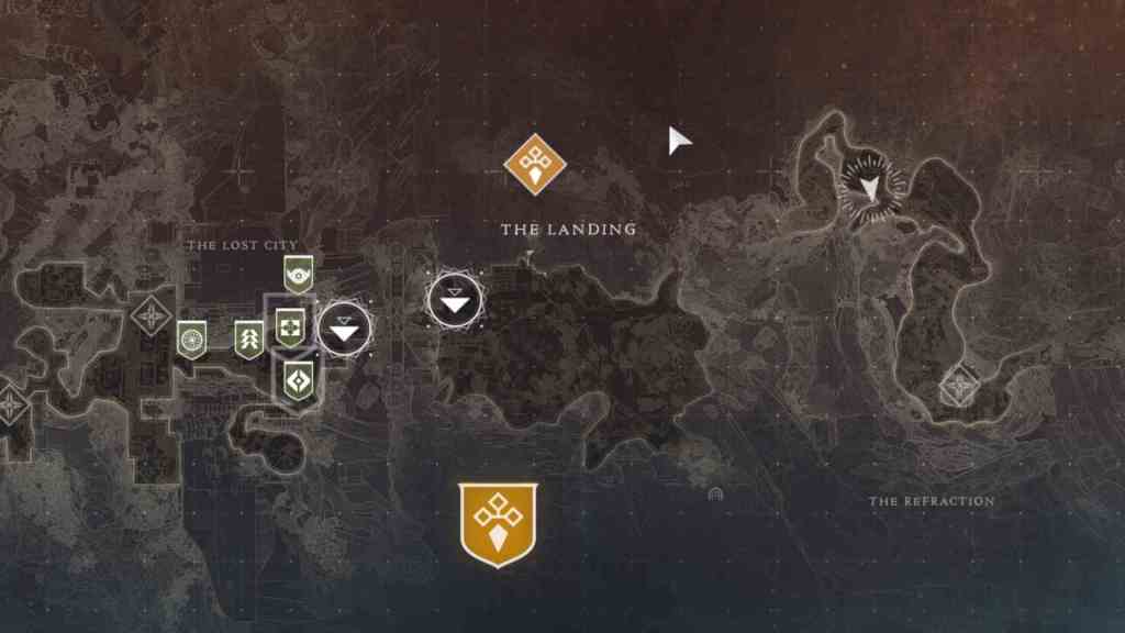 Vision of Traveler map location in The Landing in Destiny 2 The Final Form