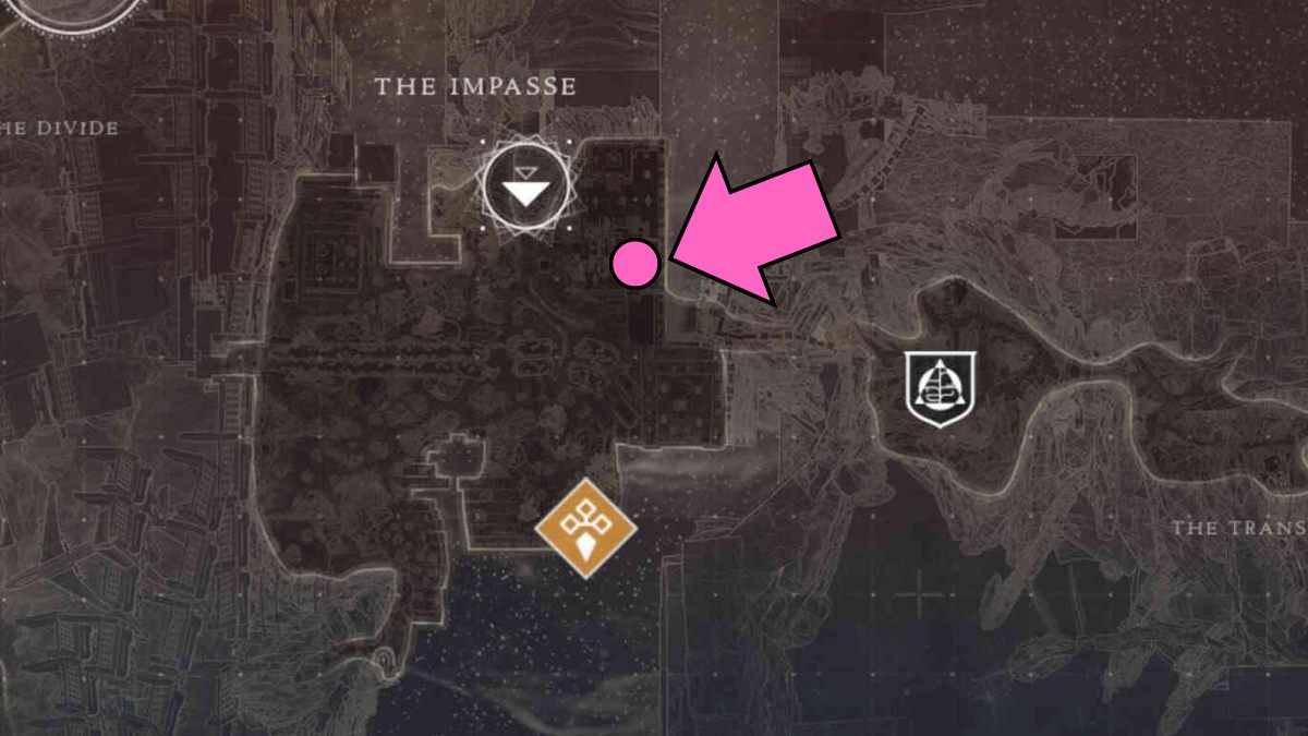 Map location of the Paranormal Activity in Destiny 2 The Impasse