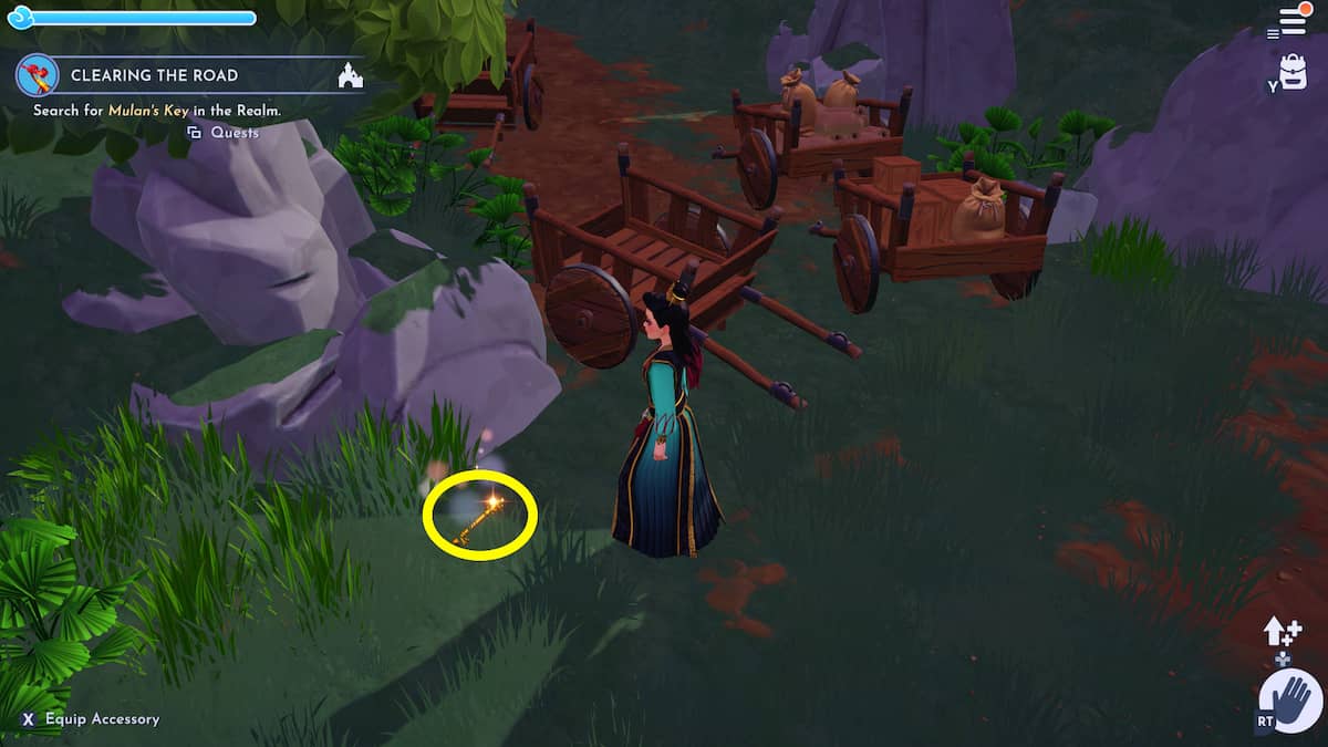 Where to find Mulan's key in Disney Dreamlight Valley