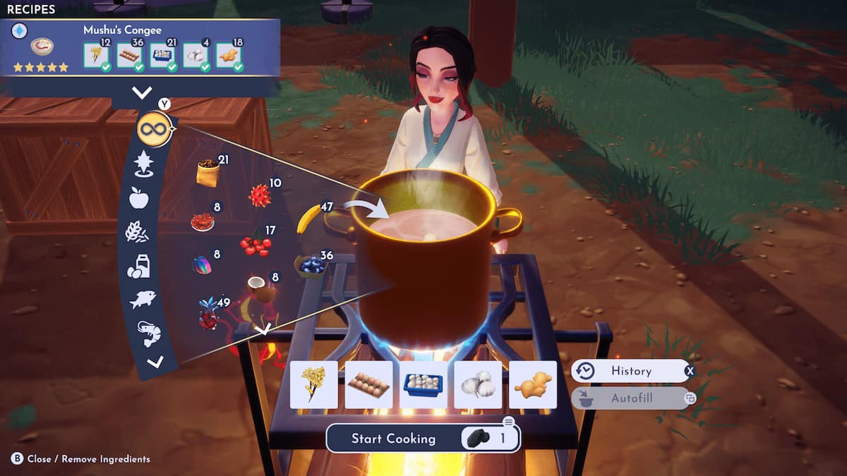 How to make Mushu's Congee in Disney Dreamlight Valley