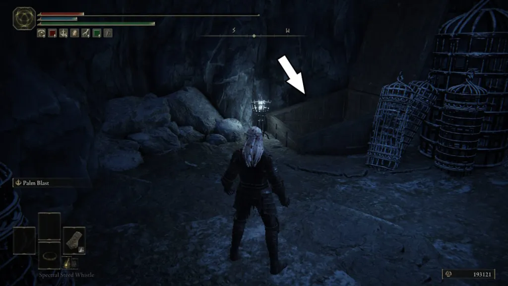 The wooden hatch dropdown in Bonny Gaol in the DLC for Elden Ring.