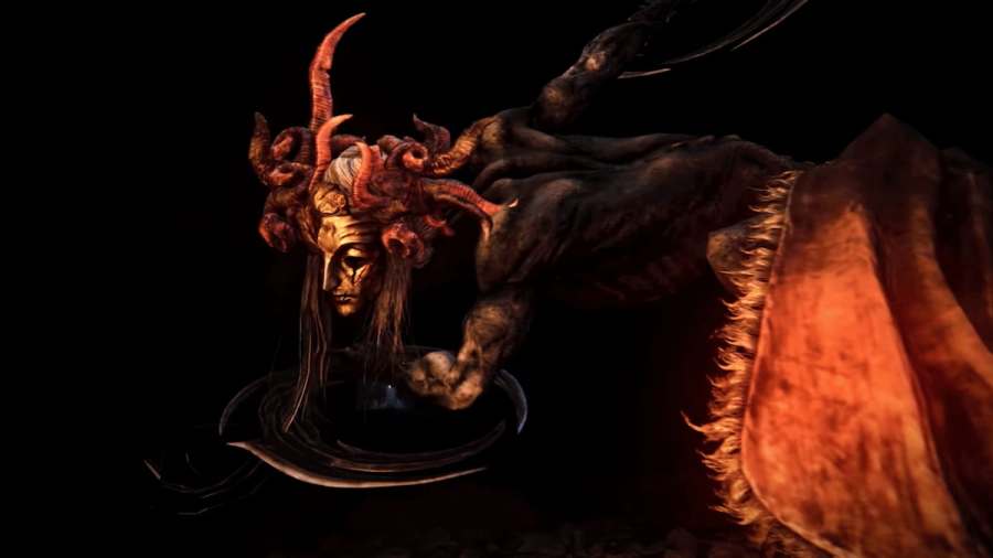 Creature holding two thrusting shields in Elden Ring Shadow of Erdtree