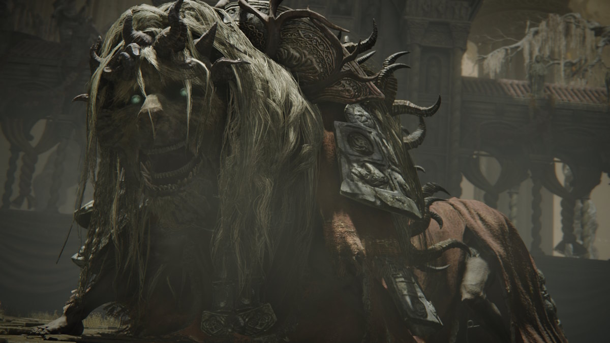 The boss cutscene in the DLC for Elden Ring.