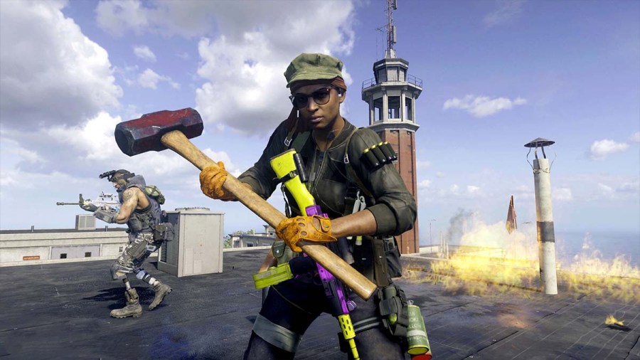Call of Duty operator holding a Sledgehammer