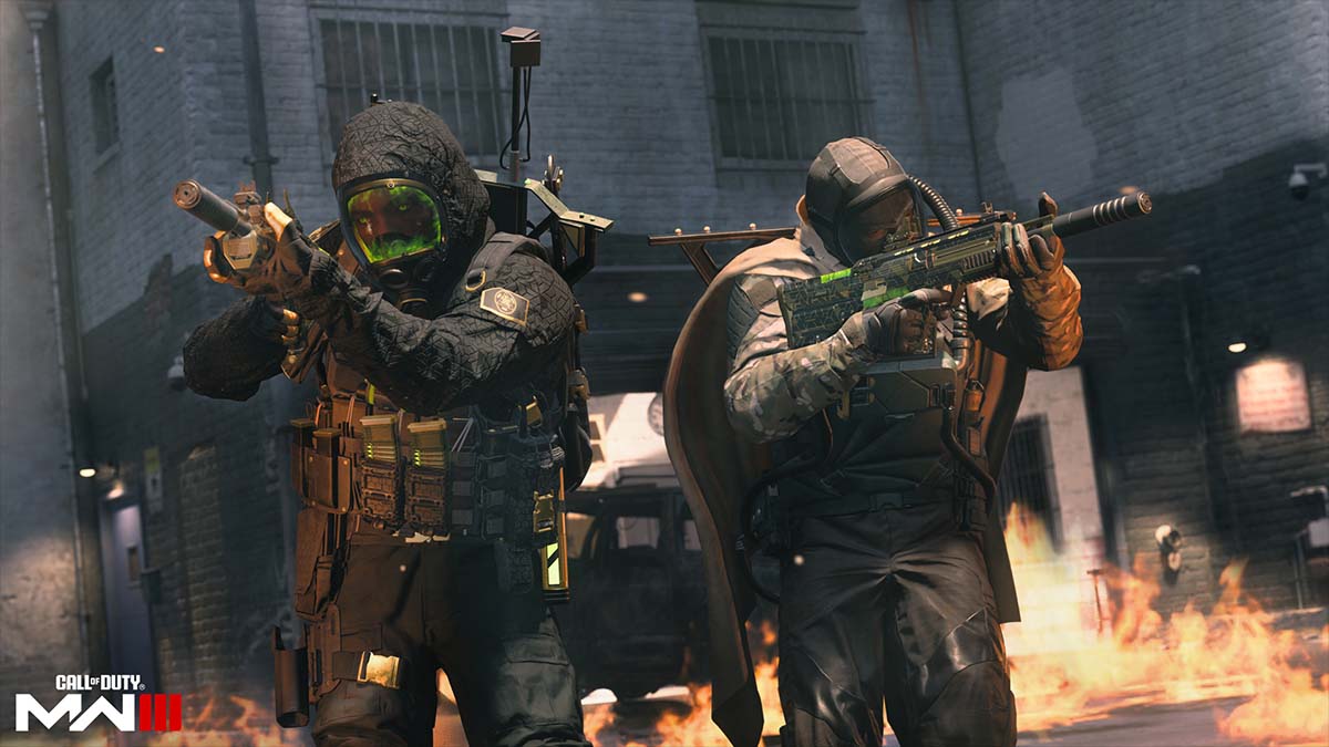 Two Call of Duty MW3 operators walking side by side