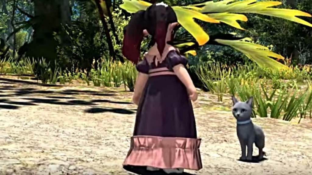 Grey cat minion in Final Fantasy XIV