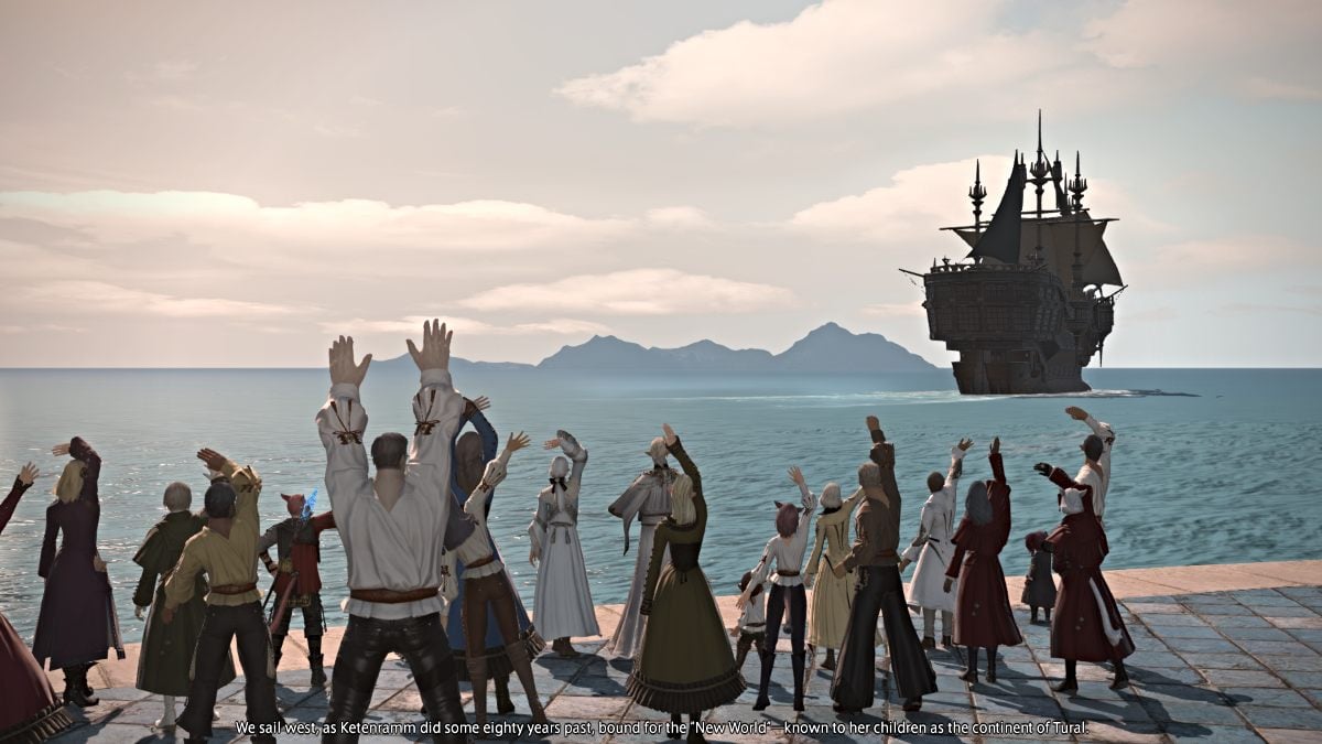 Ship sets sail for Tural in Final Fantasy XIV