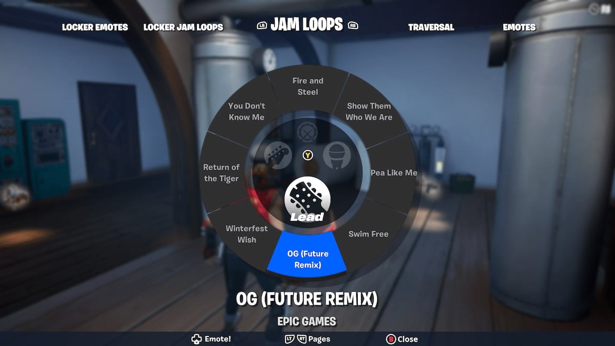 How to start a jam in Fortnite jam loop wheel