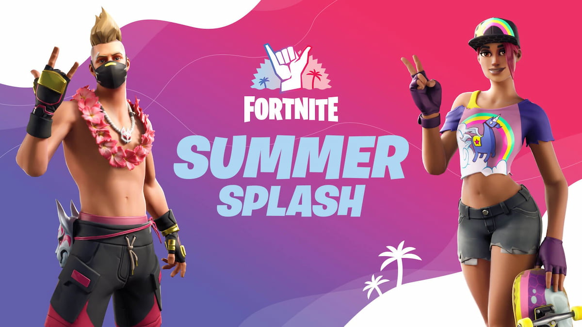 Fortnite Summer Splash update showing new beach outfits