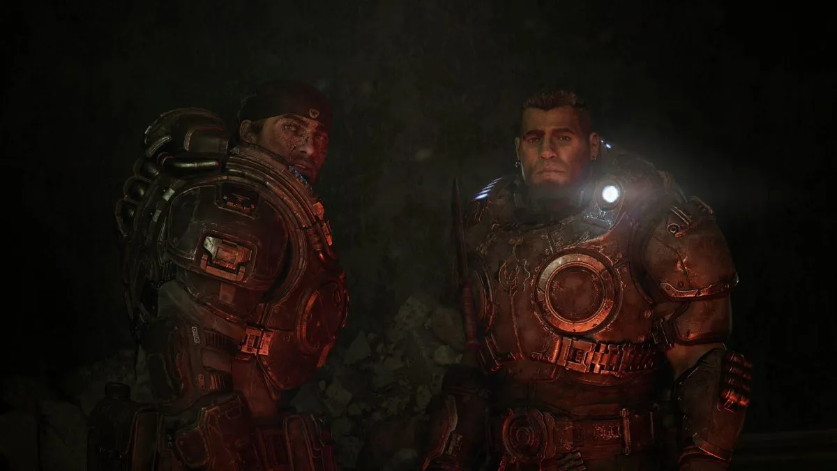 Marcus and Dom together in Gears of War: E-Day