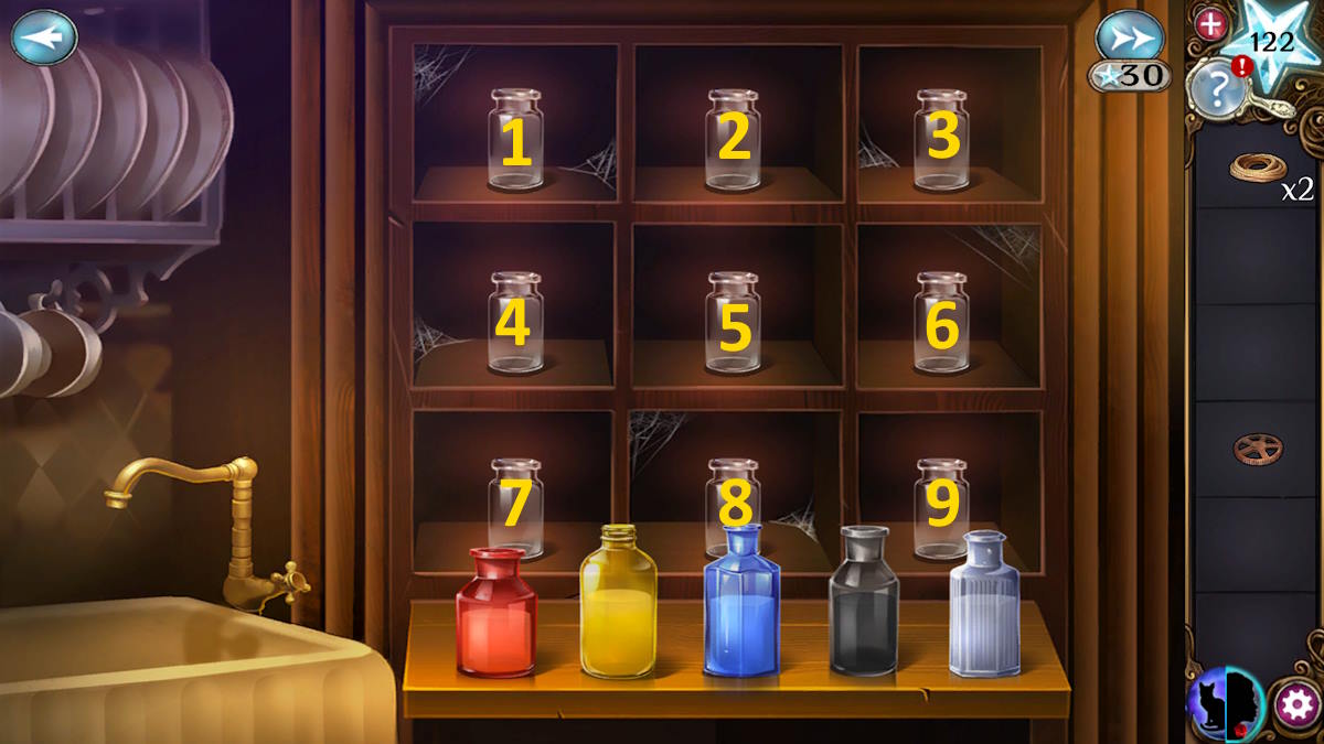 The color making bottles puzzle