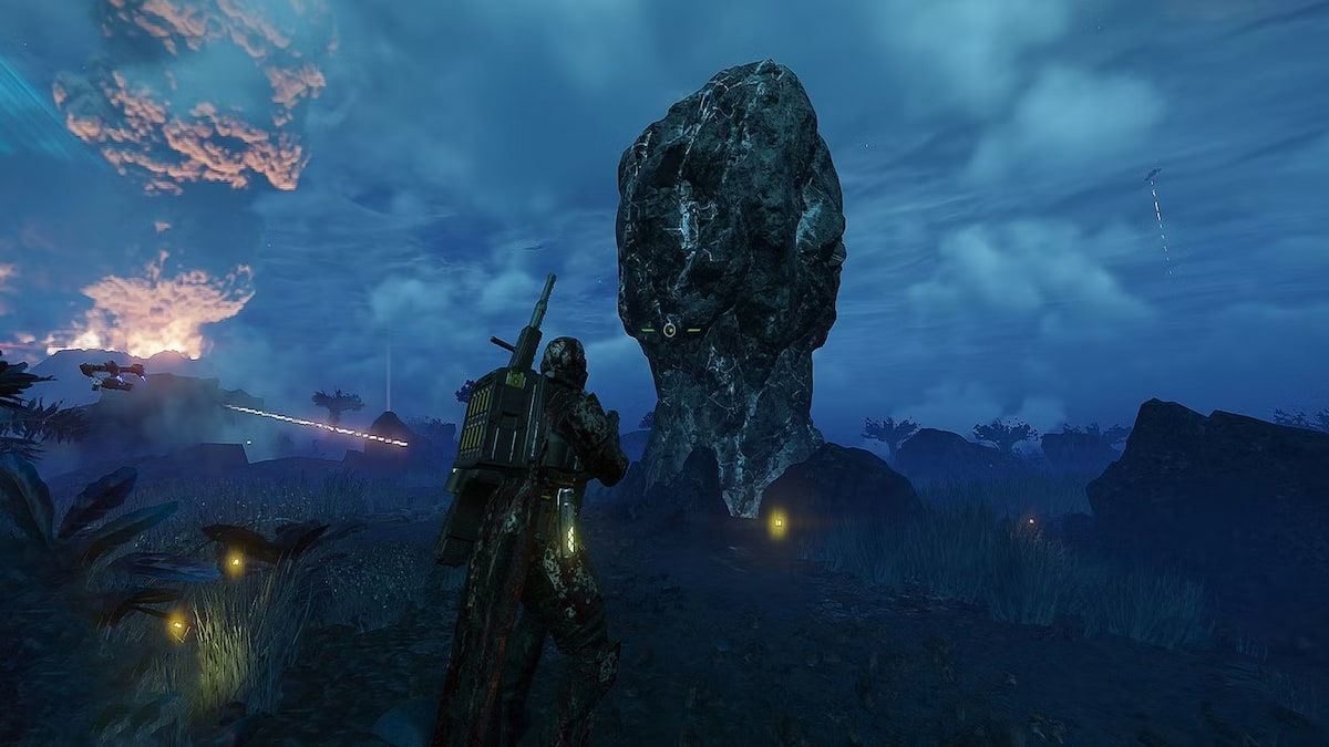 The Super Sample rock during a game of Helldivers 2