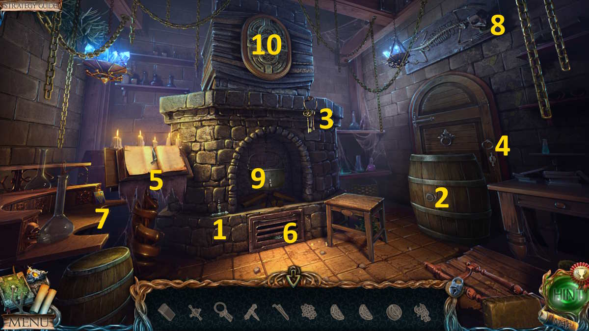 Completing the hidden objects game in the lab in Lost Lands 1: Dark Overlord