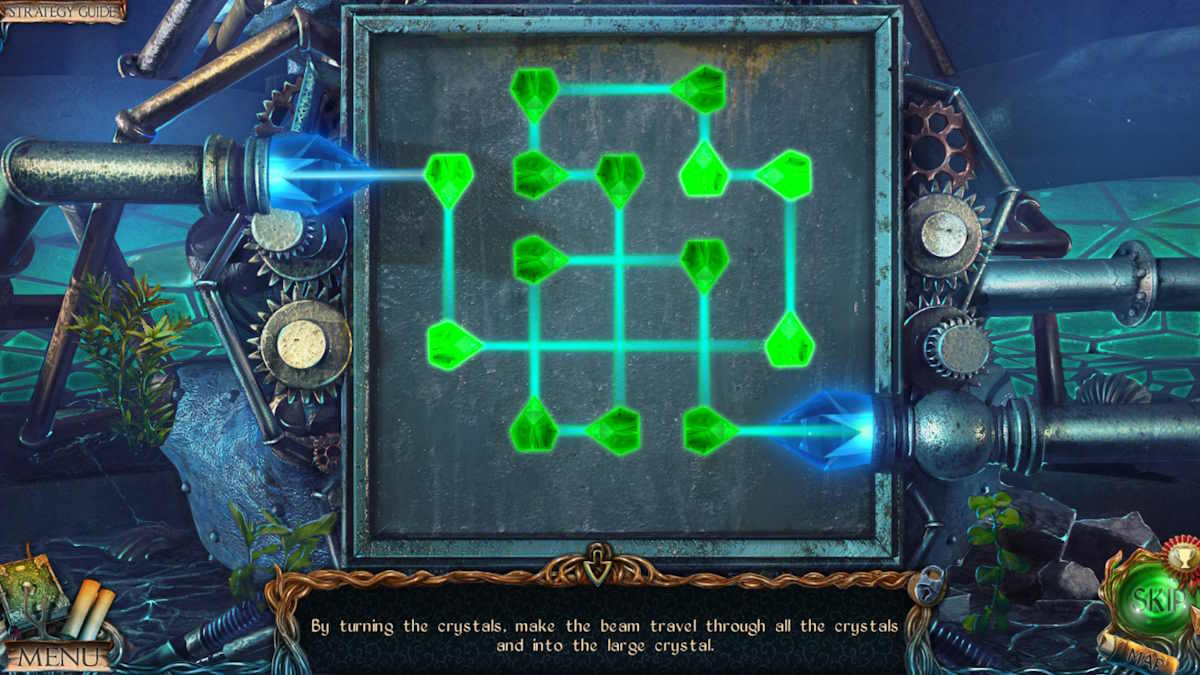 Completing the lenses puzzle on the device in the Lost Lands 1 Dark Overlord bonus chapter