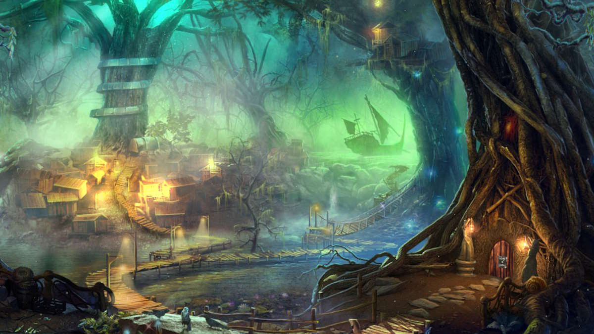 Looking at the deserted town in Lost Lands 1: Dark Overlord